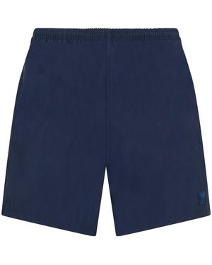 Ami Paris Pantaloni corti con logo - Blu