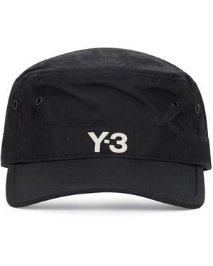 Y-3 Cotton Cap With Logo - Black