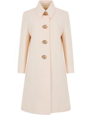 Gucci Wool Coat - Natural