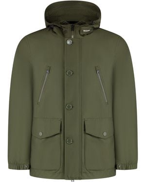 Woolrich Light Ramar Hooded Parka Cotton Parkas - Green