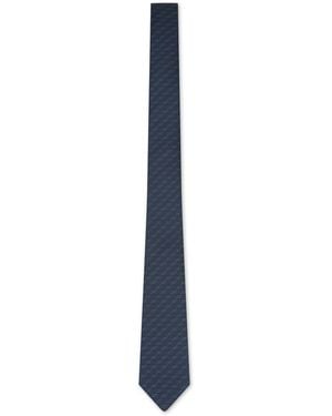 Gucci Silk Jacquard Monogram Tie - Blue