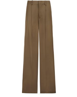 GIUSEPPE DI MORABITO Wool Wide-Leg Trousers - Natural