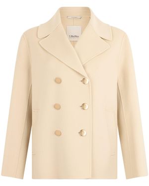 Max Mara S Max Mara Double-Breasted Wool Jacket - Natural
