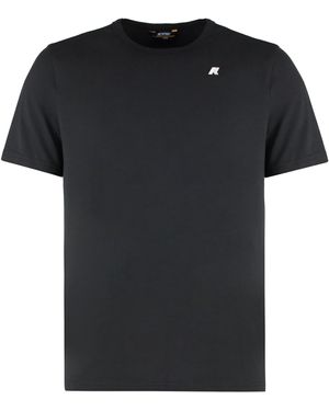 K-Way Adame Cotton Crew-Neck T-Shirt - Black