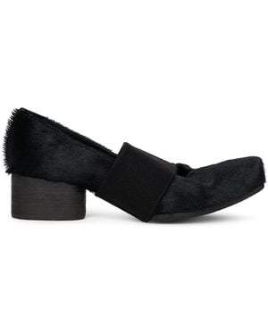 Uma Wang Slippers With Fur - Black
