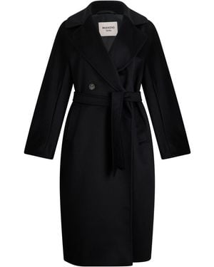 Weekend by Maxmara Double-Breasted Wool Coat - Black