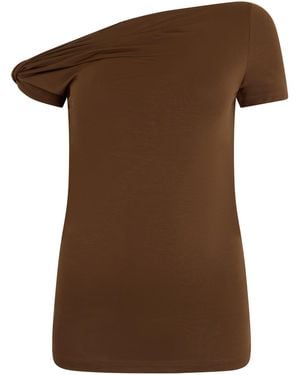 7 For All Mankind T-Shirt With Knot - Brown
