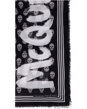 McQueen Foulard stampato - Grigio
