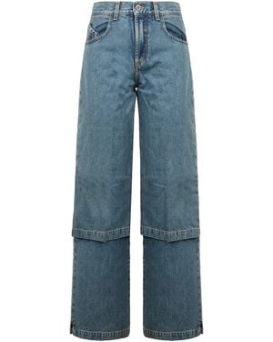 The Attico Wide-Leg Jeans With Five Pockets - Blue