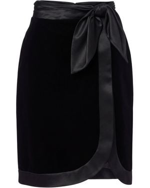 Saint Laurent Gonna in velluto - Nero