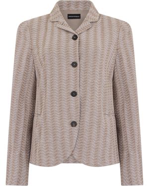 Emporio Armani Single-Breasted Jacket - Brown
