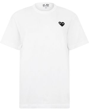COMME DES GARÇONS PLAY Cotton T-Shirt With Logo - White
