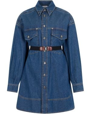 Versace Dress With Buttons - Blue