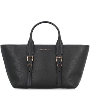 MICHAEL Michael Kors Moore Pebbled Leather Handbag - Black