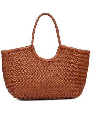 Dragon Diffusion Borsa Tote intrecciata - Marrone