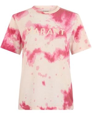 Isabel Marant Tie-Dye T-Shirt With Short Sleeves - Pink