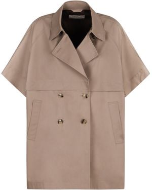 Herno Short Trench Coat - Brown