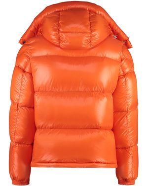Moncler Montbeliard Hooded Short Down Jacket - Orange