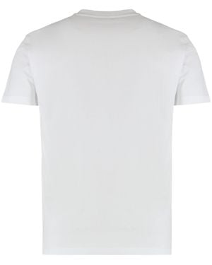 Versace Slim Fit T-shirt In Jersey - White
