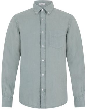 GANT Linen Long-Sleeve Shirt - Grey