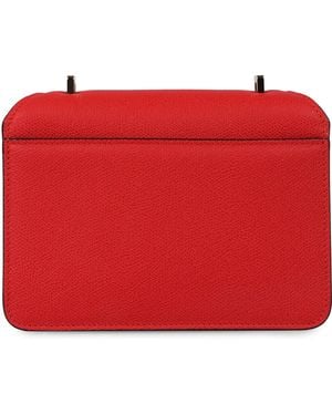 Valextra Nolo Mini Leather Crossbody Bag - Red