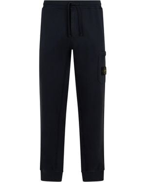 Stone Island Cotton Sporty Trousers - Blue