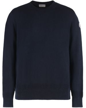 Moncler Maglione girocollo a maniche lunghe - Blu