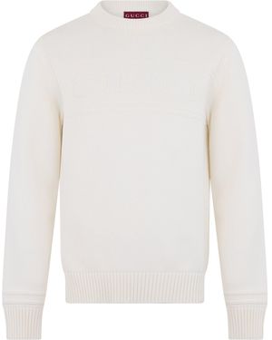 Gucci Ribbed Wool Jumper - White