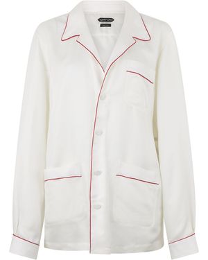 Tom Ford Silk Twill Nightgown - White