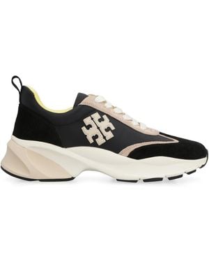 Tory Burch Good Luck Trainer Shoes/Cream/ Leather/Suede - Black