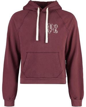 Palm Angels Monogram-Embroidered Cotton Hoodie