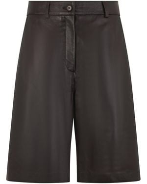 P.A.R.O.S.H. Leather Bermuda - Gray