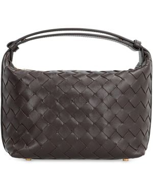 Bottega Veneta Mini Wallace Leather Shoulder Bag - Gray