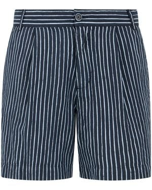 120% Lino Linen Shorts - Blue