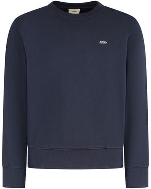 Autry Logo Detail Cotton Sweatshirt - Blue