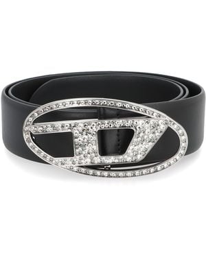 DIESEL Cintura b-1dr Strass in pelle - Nero