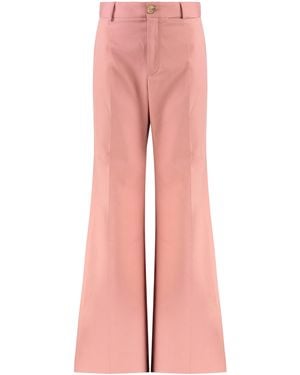 Chloé High-Waist Wide-Leg Trousers - Pink