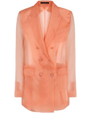 Max Mara Esopo Double Breasted Blazer - Orange