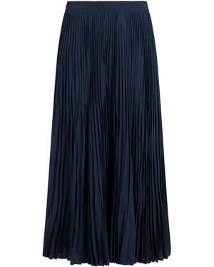 Weekend by Maxmara Long Pleated Skirt - Blue
