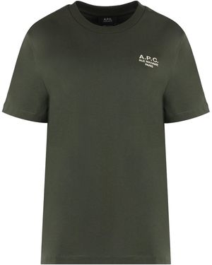 A.P.C. T-shirt Standard Rue Madame - Verde