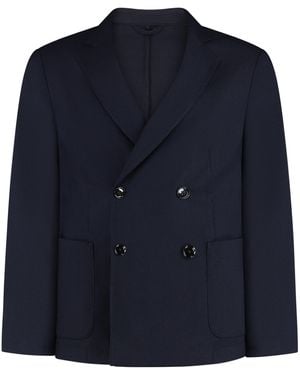 BOSS Virgin Wool Two-Piece Suit - Blue