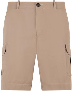 Rrd Cotton Elastic Cargo Bermuda - Natural
