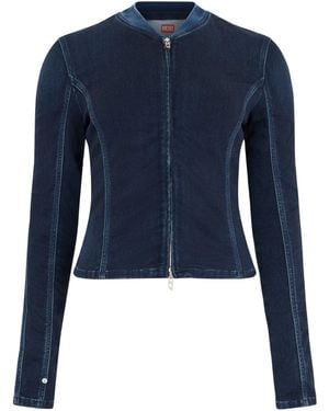 DIESEL Giacca in denim con zip - Blu