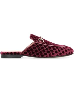 Gucci Slipper Princetown in velluto - Rosso