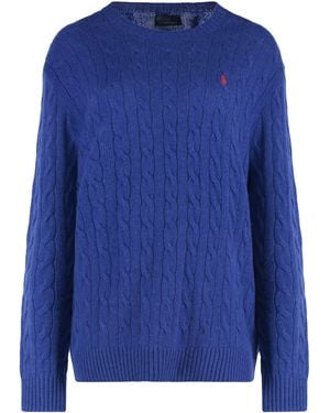 Polo Ralph Lauren Pullover in maglia a trecce - Blu