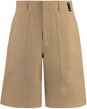 Fendi Paper Canvas Bermuda Shorts For - Natural