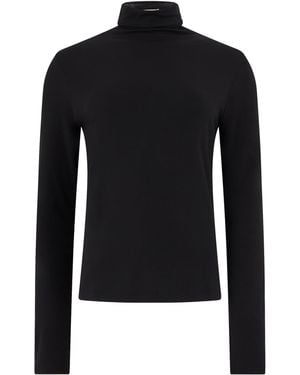 Vince Long-Sleeved High-Neck Top Modal - Black