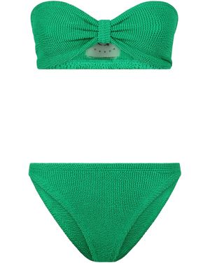 Hunza G Bikini Jean con reggiseno a fascia - Verde