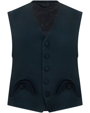 Blazé Milano Satin Vest - Blue