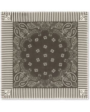 Herno Scarf With Paisley Print - Gray